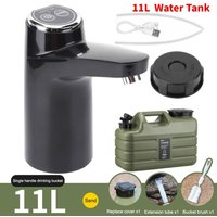 11L Outdoor Water Bin Large Capacity Camping Picnic Water Buckle with Faucet USB Rechargeable Electric Water Pump Water Tank