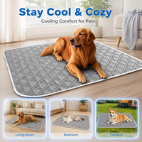 Ultra Soft Sweat-absorbent Pet Cooling Mat Instant Chill Cushion Heat Relief Pad for Dog Cat Small Pets Summer Anti-overheat