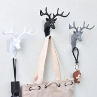 Household Wall Hanging Hook Vintage Deer Head Antlers For Hanging Clothes Hat Scarf Key Deer Horns Hanger Rack Home Decoration