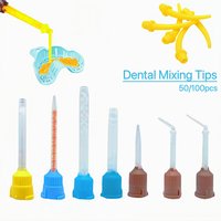 Dental Silicone Rubber Conveying Mixing Head Disposable Impression Materials Mixing Tips Mixing Tube Dentistry Lab Color Tubes