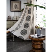 Quatre saisons universel bohème Mandala coton lin imprimé frange chambre salon semi-culckout décoration de la maison rideau 1 PC