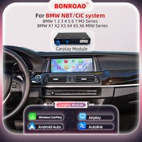 BONROAD bezprzewodowy CarPlay Android Auto moduł dla BMW 5 7 serii F10 F11 F07 GT F01 F02 F03 F04 X3 X4 F25 F26 z lustrzanym łączem