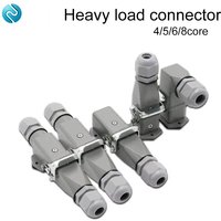 HDC-HA Rectangular Heavy Duty Connector 4, 5, 6, 8 pin waterproof Aviation industry plug socket 250V 10A/16A Zinc alloy housing
