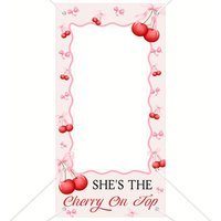 1 piece, cherry hollow background cloth for party photography decoration, creating atmosphere