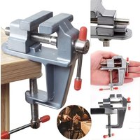 Compact Bench Vise - Mini Adjustable Tabletop Clamp for DIY Projects, Woodworking, Jewelry Making ring