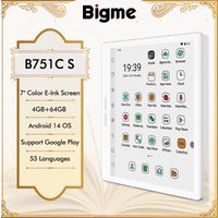 Bigme B751C S 7" Farb-E-Ink-E-Reader, papierähnliches Display, E-Book-Reader, 36-stufige Frontbeleuchtung, 4GB RAM + 64GB ROM, Android 14 OS