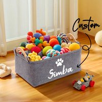 A Foldable Multifunctional Pet Toy Storage Basket Designed Specifically for Organizing Dog Toys and Clothing