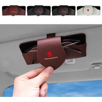 For Peugeot 308 406 508 3008 5008 1008 607 2008 107 4008 Car Glasses Case Auto Sun Visor Glasses Holder Decoration Center Cover