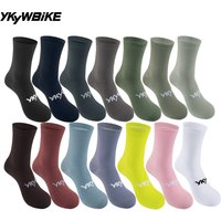 YKYWBIKE Racing Cycling Socks Outdoor Bicycle Road Bike Running Sports Socks Breathable Moisture-absorbingSocks Unisex 14 color