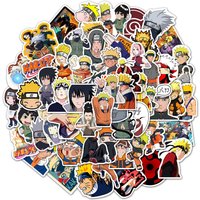 50/100PCS Naruto Anime Stickers Waterproof Graffiti Decals for Luggage Skateboard Laptop Water Bottle DIY Hand Account Decor