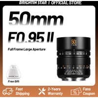 Brightin Star 50mm F0.95 II Full Frame Ultra Large Aperture Manual Focus Portrait Lens for Sony E Nikon Z Canon EOS R RF L Mount
