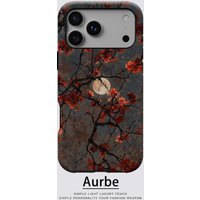 Aurbe Matte 2-in-1 Film Magsafe Case For iPhone 17 16 Plus 17 Pro Max Shockproof Hard Shell Moonlit Red Cherry Blossom Branches