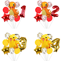 Pikachu Birthday Party Decoration Balloons Set Pikachu POKEMON GO Foil 3D Standing Balloon Party Supply