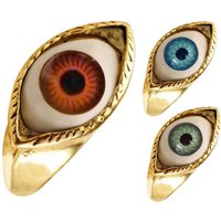 Alloy Geometric Punk Retro PersonalizedExaggerated Blue Eye Ring For Women Blue Eye Ring Punk Party Fashion Jewelry Accessories