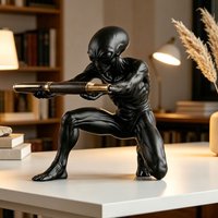 (9*8.29cm) 3D Desk Organizer Extraterrestrial Stationery Stand Office Deco Printed Alien Pen Holder Creative Martian Figurine