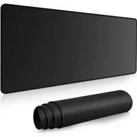 Black Mouse Pad Large Gaming Mousepad Stitched Rubber Keyboard Desk Mat Offices Gaming Accessories Computer Xxl Mouse pad Black