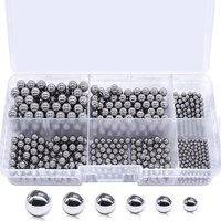 AliExpress NONE 620PCS 6 Size Bicycle Bearing Balls Precision Steel Balls carbon steel Assorted Loose Kit 1/4 7/32 3/16 5/32 1/8 3/32