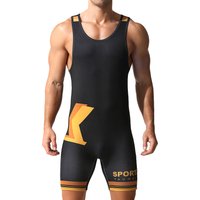 Men's one-piece shapewear, high elasticity tight fitting fitness, sports, casual wrestling, vest, swimsuit