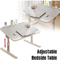 Laptop Bed Tray Desk, Adjustable Portable Laptop Table with Foldable Leg for Reading Writing Eating on Bed Couch Sofa Floor