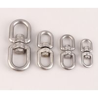 1Pcs Eye Connectors 8 Ring Hook 304 Stainless Steel 4mm 5mm 6mm 8mm Carabiner Clasp M4 M5 M6 M8 Universal Marine Anchor Swivel