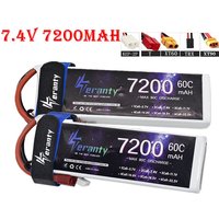 Akumulator LiPo 7200MAH 7.4V 60C 2S z wtyczką T TRX XT90 do quadkoptera RC Helikopter Samochód Łódź Dron Części zamienne Akumulator 2S