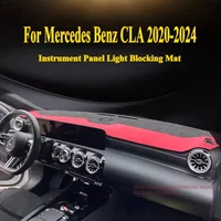 For Mercedes Benz CLA 2020-2024 Instrument Panel Sunscreen Light Blocking Mat Suede Light Avoiding Pad Central Control Interior