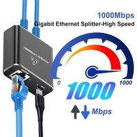 Gigabit Ethernet Splitter 1 To 2/3/4 1000Mbps RJ45 LAN Internet Splitter for PC Laptop Nintendo Switch Router TV Box Digital TV
