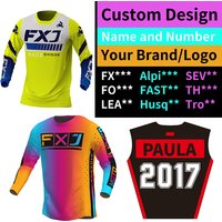 motocross jersey customize design brand name number XXXXL XXXL adult man woman cycling off-road logo MTB MX black green pink new