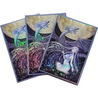 YuGiOh Card Sleeves, 63x90mm, 60 pieces, blue eyes high-quality anime pattern,YGO TCG card protector, exchange card Sleeves