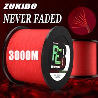 Zukibo nie verblassen rot 8 Stränge geflochtene Angelschnur japanisches Material 8x Multi filament schnur super starke Salzwasser-Angelschnur