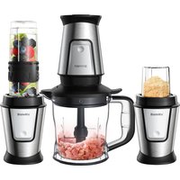 BioloMix 700 W 3-in-1 multifunktionale tragbare Küchenmaschine Entsafter Mixer Smoothie Mixer Lebensmittelzerkleinerer Trockenmühle für die Küche