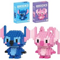 Cartoon Character Building Blocks Set - LiLo Stitch Winnie the Pooh Alien Tigger Toy Creative Gift Model Kit