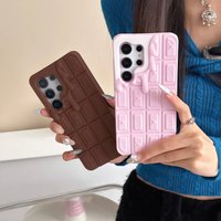 Chocolate Case For Samsung Galaxy S26 S25 S24 S23 Plus Ultra S23 FE A55 A54 A53 A52S A51 A35 A34 A25 A16 A15 A14 Silicone Cover