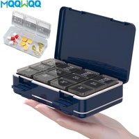 1Pcs Pill Organizer 3 Times a Day, Weekly Pill Box Medicine Organizer Box, Travel Double Side 7 Day Pill Case, Fish Oils,Vitamin