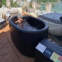 Modern Design Rectangular Outdoor Spa Cold Water Pool Inflatable Ice Bath Tub with Cooling System for Hotel Use
