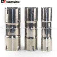 The car accessories 304 stainless steel tube muffler expanded caliber connector 54mm 66mm 73mm 80mm 4 slot universal sleeve