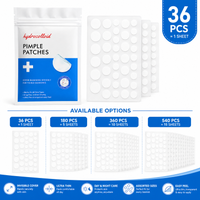 36/180/360/540pcs Invisible Hydrocolloid Pimple Patch Set, Round Acne Spot Stickers, Ultra Thin Easy Peel Blemish Cover