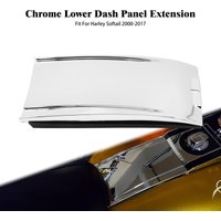 Motorcycle Chrome Lower Dash Panel Extension Plate Tank Accessories For Harley Softail Fat Boy Heritage FLSTN Night Train 00-17