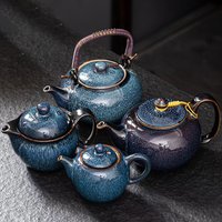 Exquisite Starry Glaze Ceramic Pu'er Teapot Pot for Tea Cup Set Heated Kettle Teaware Teapots Puer Chinese Mug Service Ceremony