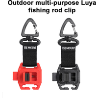 Outdoor Multi-Functional Adjustable Strap Fish Rod Clip with Buckle Durable Fishing Gear Accessory for Angling
