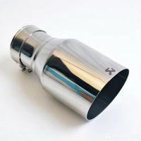 AK Exhaust Tip 2.5 Inch Inlet 4 Inch Outlet 7.5 Long 304 Stainless Steel Diesel Exhaust Tailpipe Tip for Vehicle
