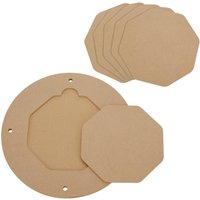 Inner Bat for Pottery Wheel 12“ Round Portable Clay Wedging Board with 6PCS 7.8" Hexagon Pads Round Clay Throwing Bats