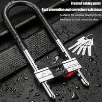 420mm Adjustable Shackle Lock U-Shape Shackle U-Lock Bicycle Lock fits Most pins Ideal for Indoor and Outdoor Use