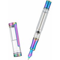 New Asvine V200 Transparent Fountain Pen Fine EF/F/ B 0.38/0.5/0.7mm Nib Ink Pen Smooth Writing Stationery Office Supplies Gifts
