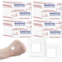 100 waterproof transparent adhesive bandages, suitable for small local wound protection, and for minor cuts and abrasions.