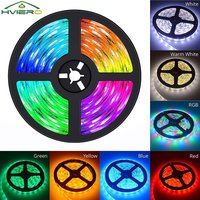 5M LED Strip Light Non Waterproof DC12V White Warm Blue Red Green Ribbon Tape Brighter 2835 Home Decorative Christmas Atmosphere