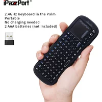 iPazzPort 2.4G Mini Wireless Keyboard with Touchpad Mouse Combo, Handheld Portable for tablet/laptop/notebook/ Android TV Box/PC