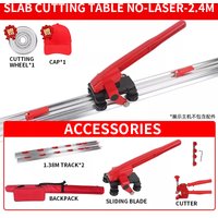 2.4M/3.2M Tile Cutter Portable Rail-Guided Tile Cutter High-Precision Ceramic Cutting Tool |Sliding Blade Cutting Laser A