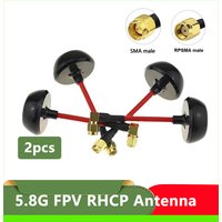 2PCS 5.8G Super Mini Stubby FPV Lollipop Antenna Mushroom LHCP 5dBi High Gain RP SMA for RC Quadcopter Drone Receiver