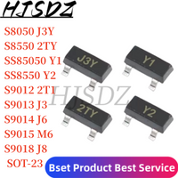 Smd Sot23 Transistor, 50Pcs, S8050, S8550, Ss8550, S9012, S9013, S9014, S9015, S9018, J3Y Sty Y1, Y2, 2t1, J3, J6, M6, J8